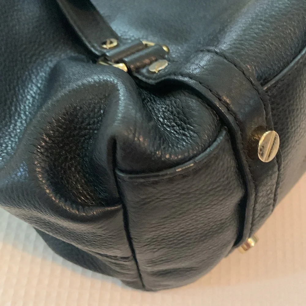 Michael Kors soft black leather shoulder bag
